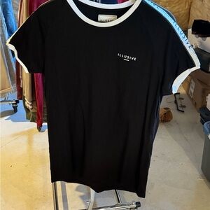 Illusive Black T-Shirt with White Trim